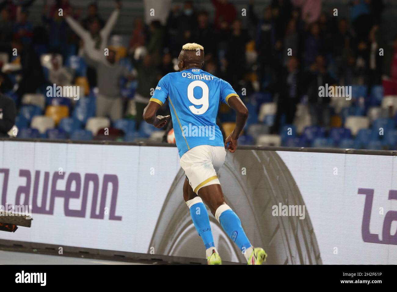 Naples Campania Italy 21st Oct 2021 Victor Osimhen Of Napoli Scores And Celebrates With Teammates During The Europa League Football Match Ssc Napoli Vs Fc Legia Varsavia On October 21 2021 At The