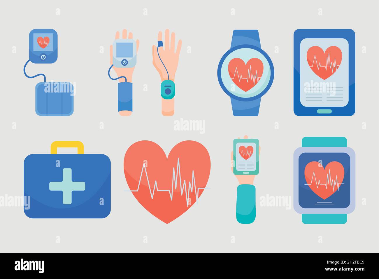 Heart monitors Stock Vector Images - Alamy