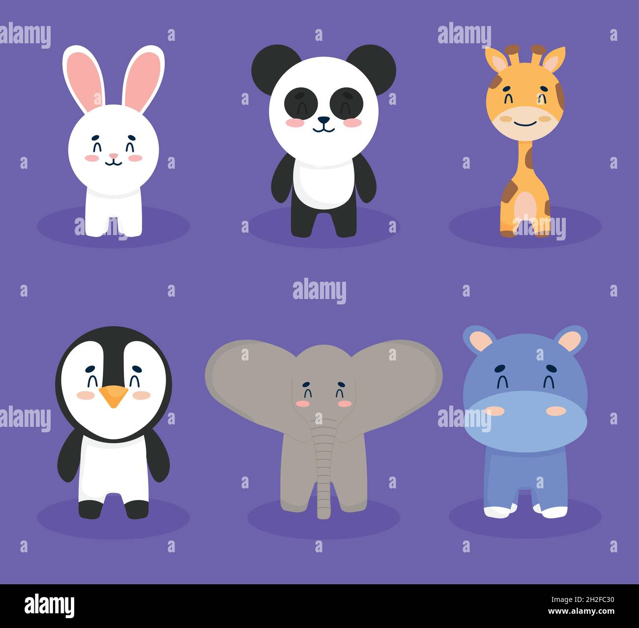 icon set of cute animals Stock Vector Image & Art - Alamy