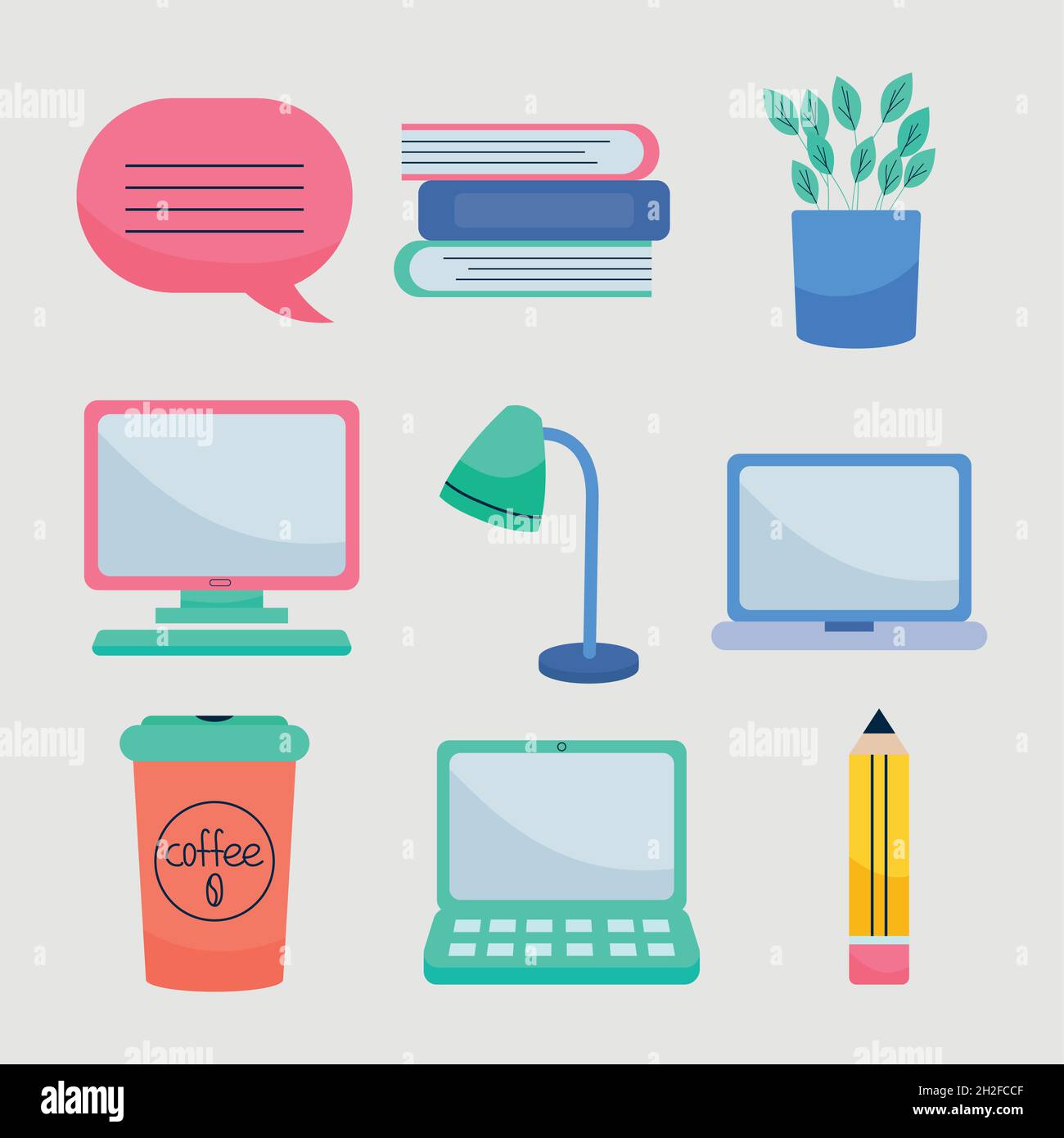 online homework icon set design Stock Vector Image & Art - Alamy