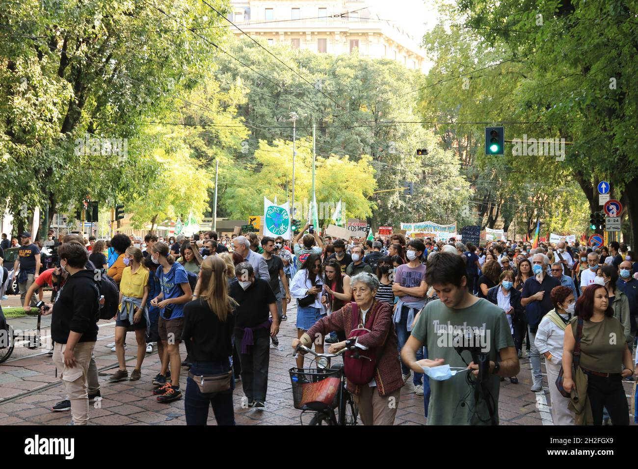 MILAN, ITALY Oct 02, 2021 Many