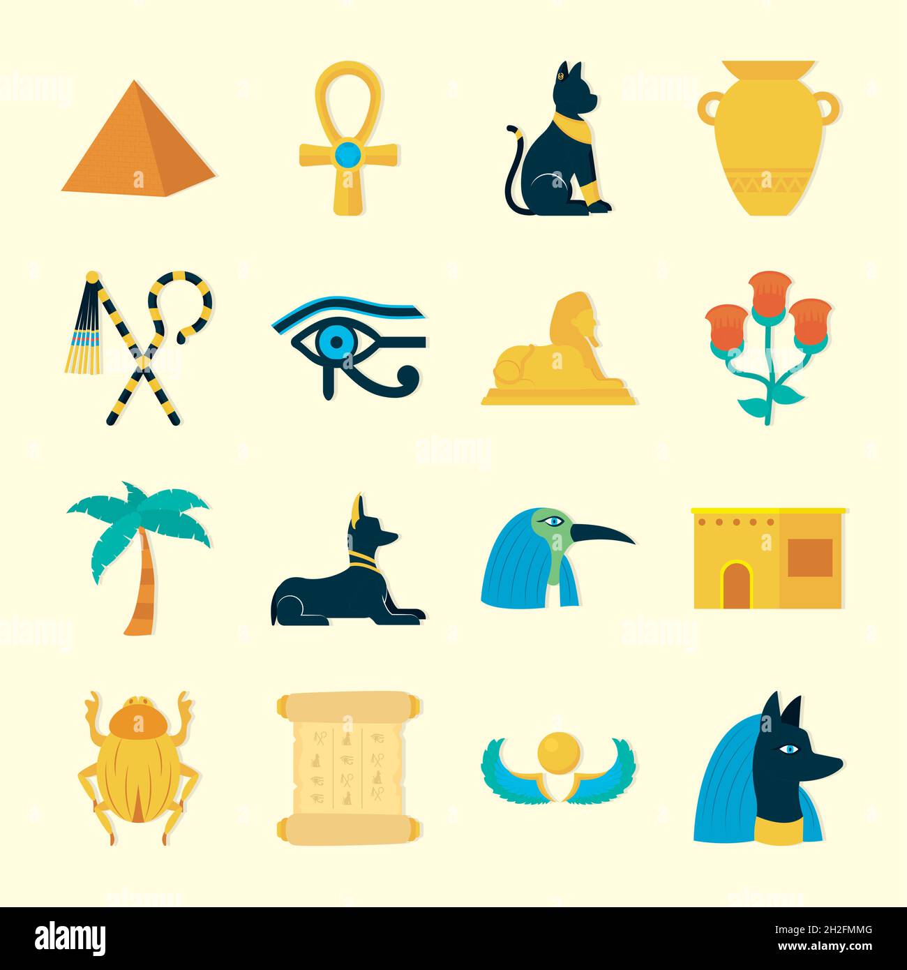 ancient egypt icon set design Stock Vector Image & Art - Alamy