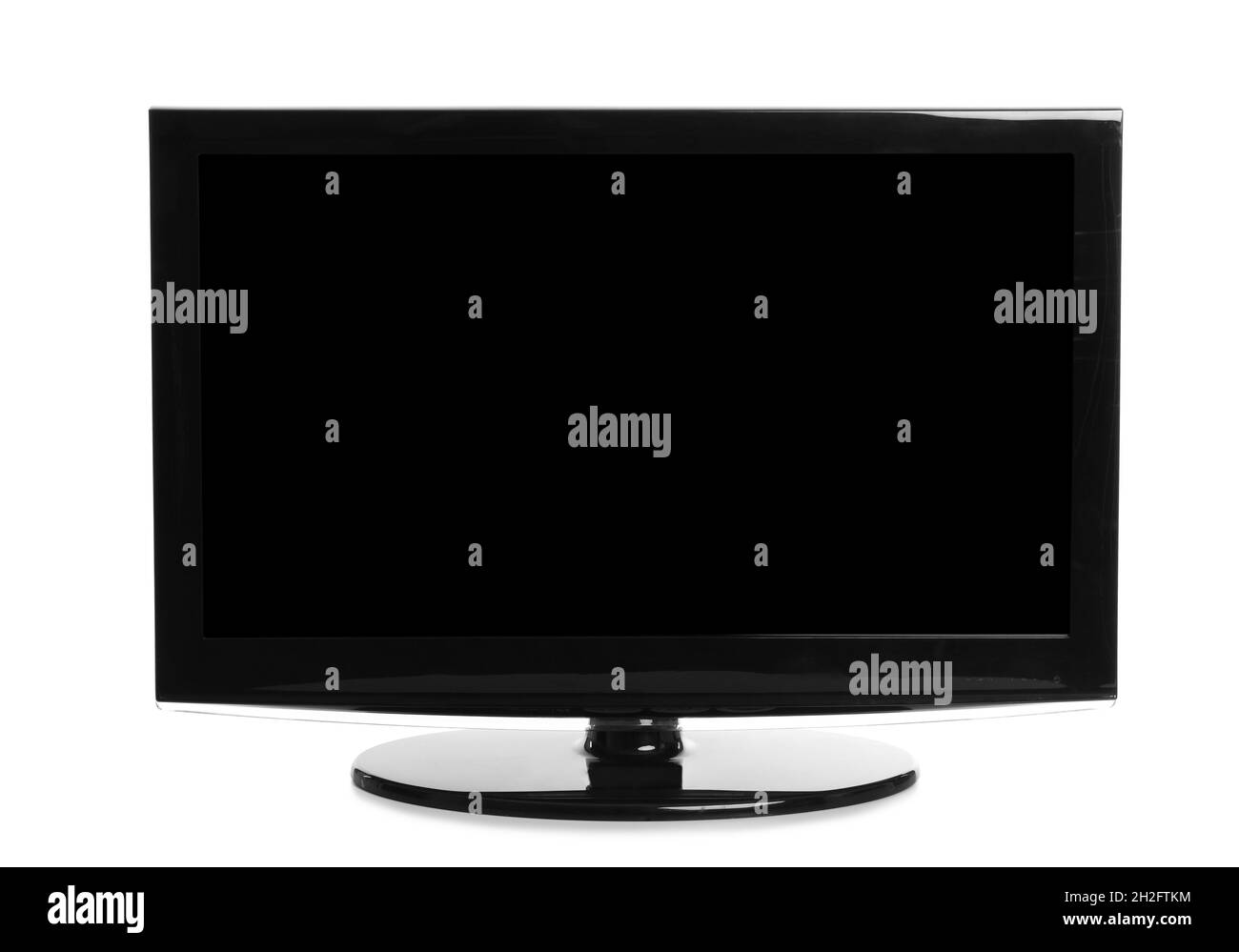Modern plasma TV on white background. Space for design Stock Photo Alamy