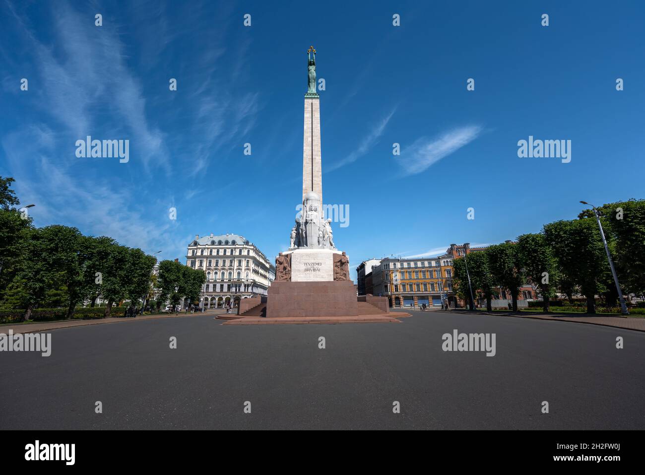 Freedom Monument - Riga, Latvia Stock Photo