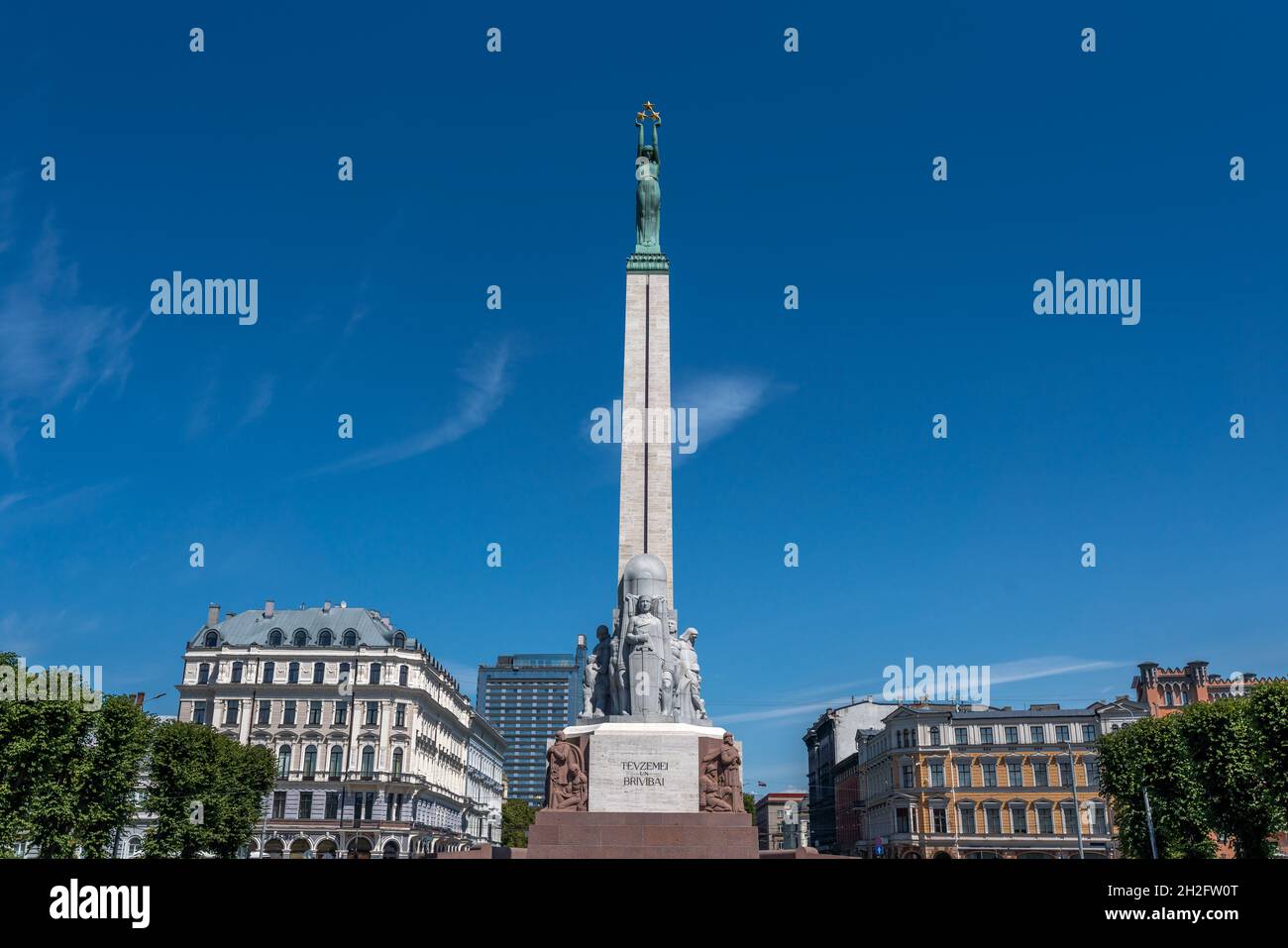 Freedom Monument - Riga, Latvia Stock Photo