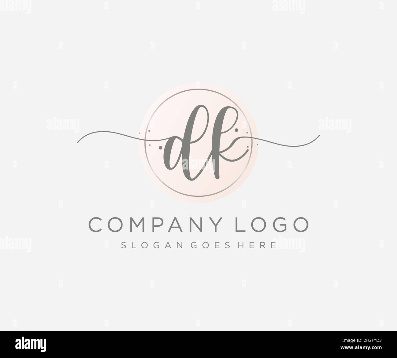 DK feminine logo. Usable for Nature, Salon, Spa, Cosmetic and Beauty ...