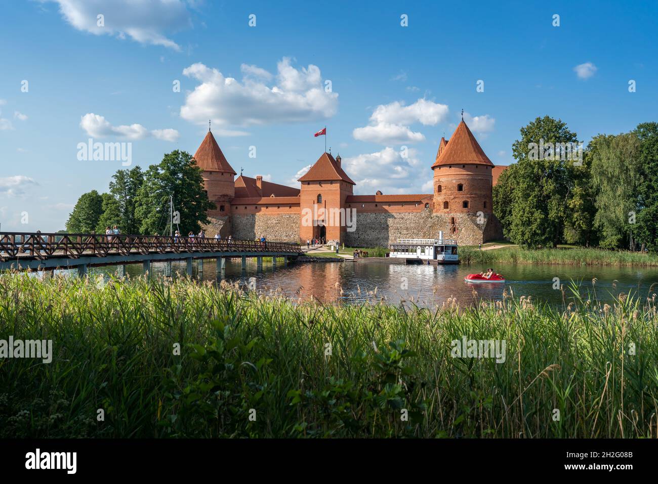 Beautiful view of Trakai Island Castle - Trakai, Lithuania Stock Photo