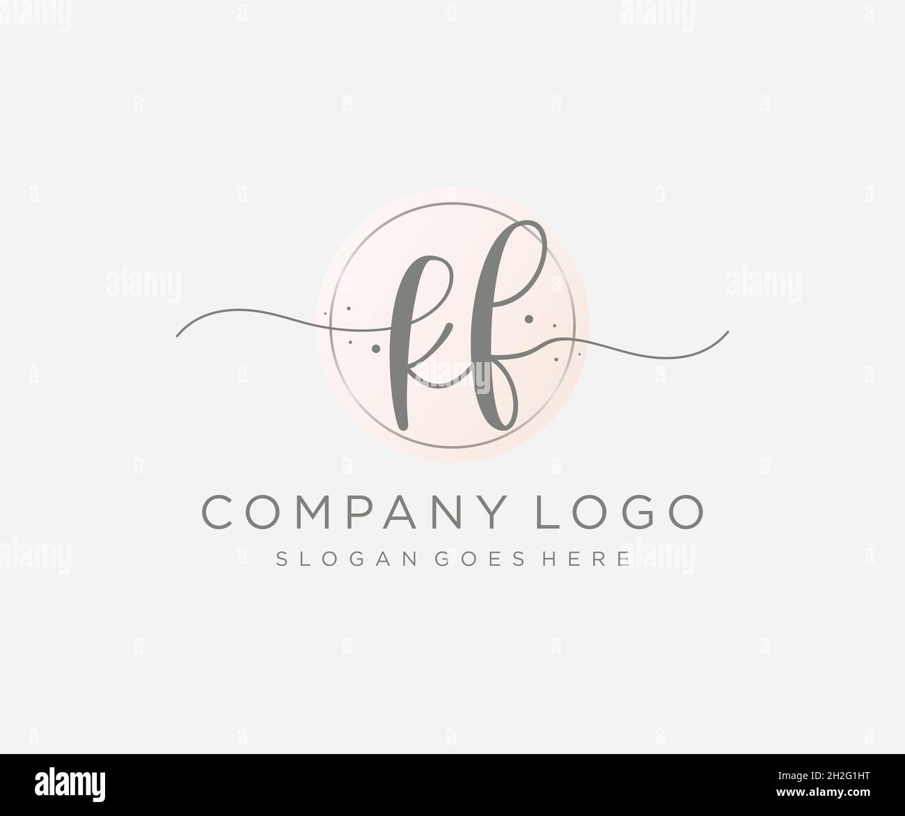 KF feminine logo. Usable for Nature, Salon, Spa, Cosmetic and Beauty ...