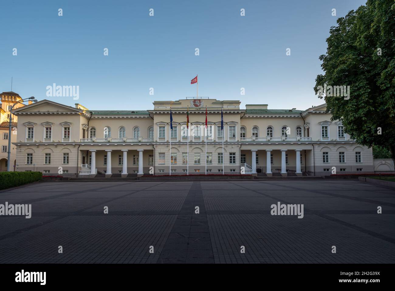 Presidential Palace official office and residence of the President of Lithuania - Vilnius, Lithuania Stock Photo