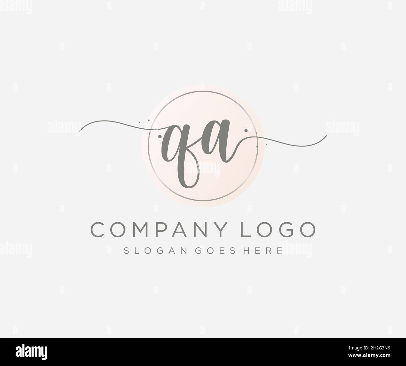QA feminine logo. Usable for Nature, Salon, Spa, Cosmetic and Beauty ...
