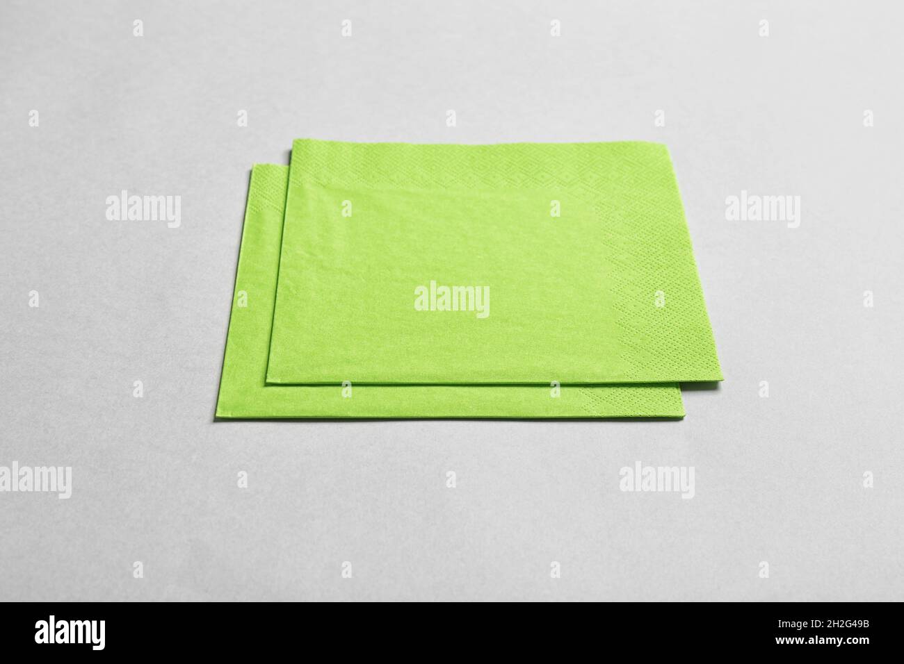 Clean napkins on grey background. Personal hygiene Stock Photo Alamy