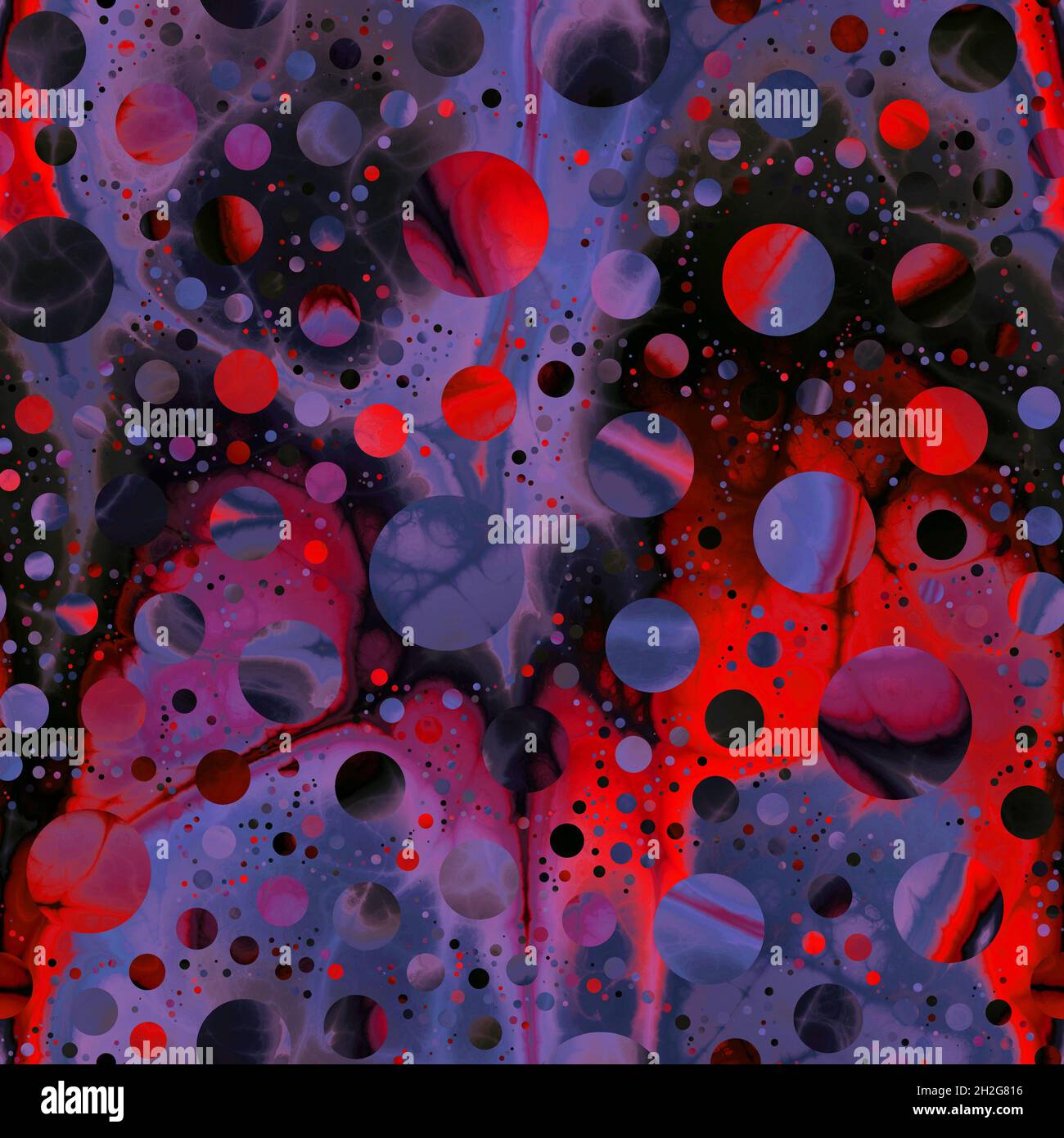 Seamless pattern of marbled orbs that gives a dreamy fantasy mysterious ...