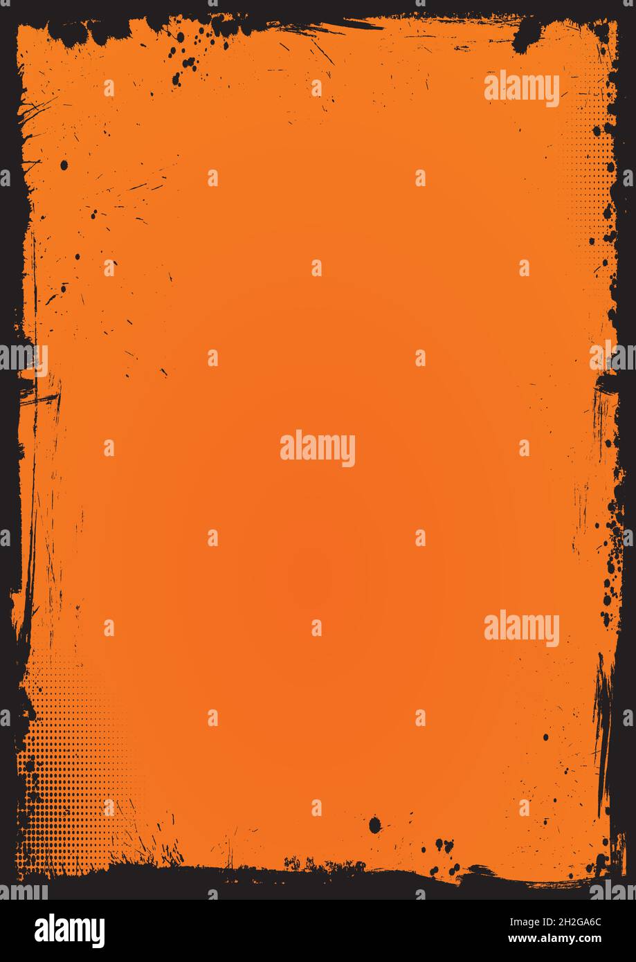 The Vertical Halloween background with grunge border Stock Photo - Alamy