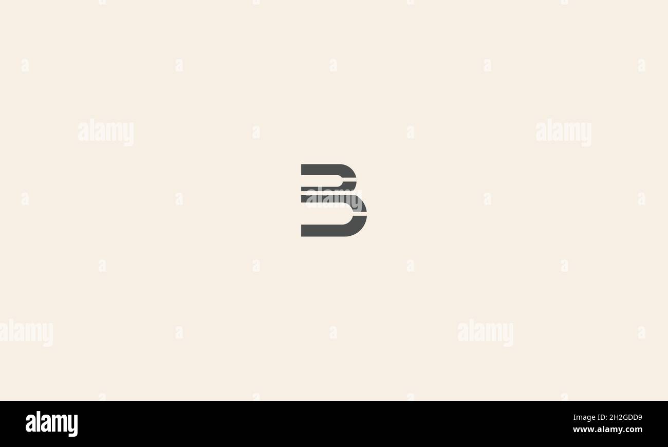 LETTER B LOGO DESIGN WITH NEGATIVE SPACE EFFECT FOR ILLUSTRATION USE ...