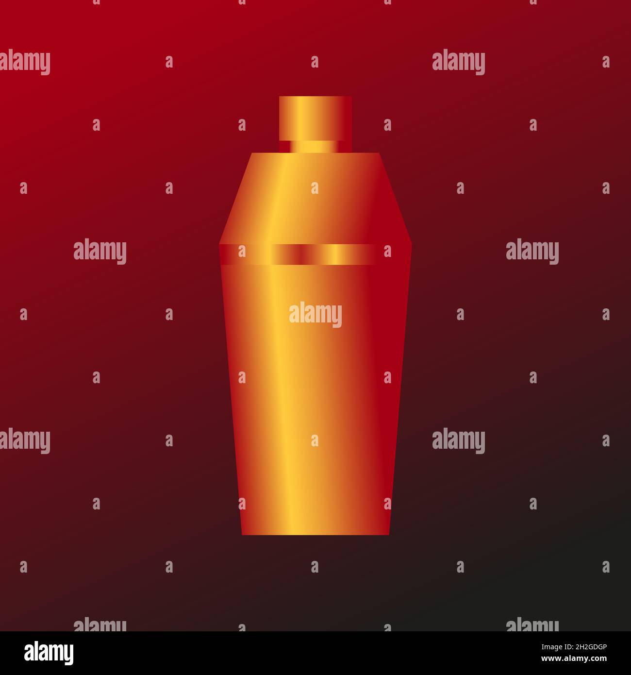 Cocktail shaker on gradient background Stock Vector