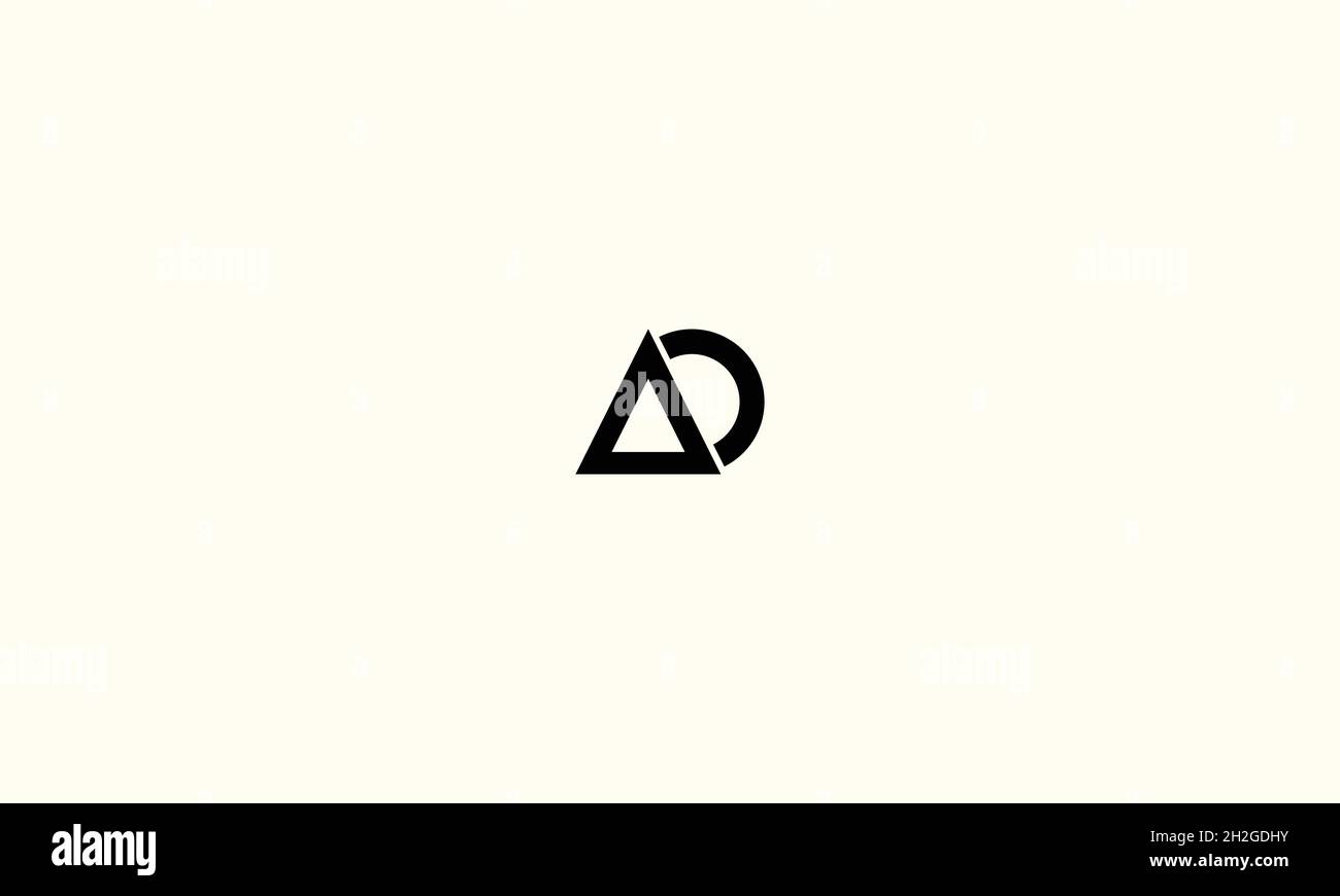 LETTERS AO LOGO DESIGN WITH NEGATIVE SPACE EFFECT FOR ILLUSTRATION USE Stock Vector