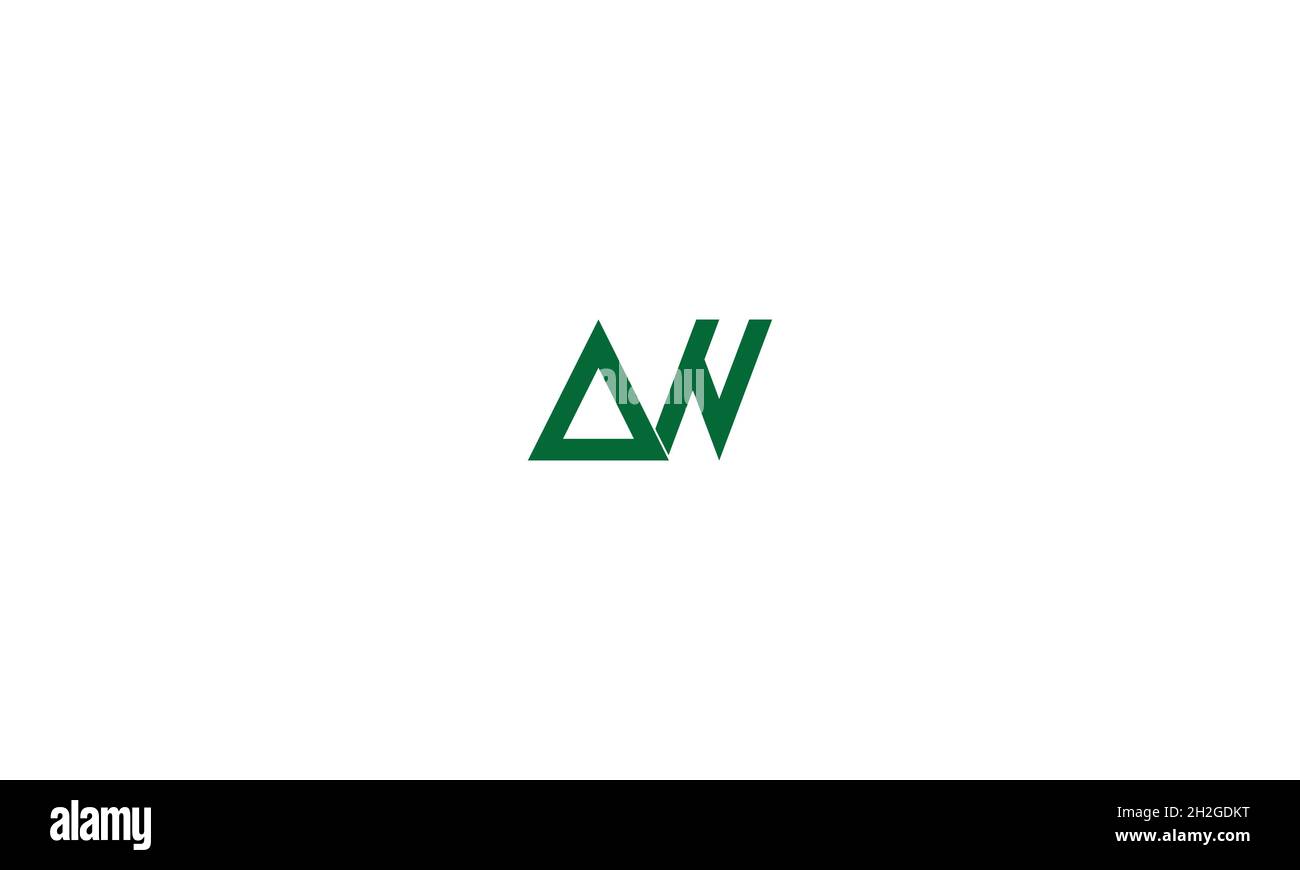 LETTERS AW LOGO DESIGN WITH NEGATIVE SPACE EFFECT FOR ILLUSTRATION USE ...