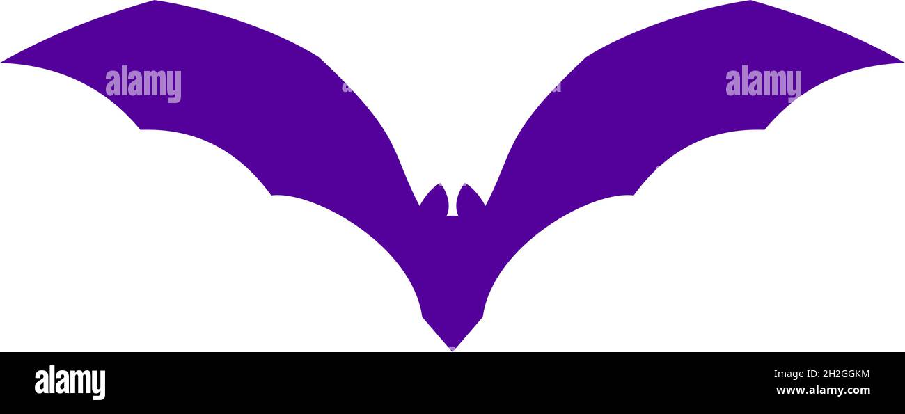 Halloween Flying bat silhouette. Flat vector illustration Stock Vector ...