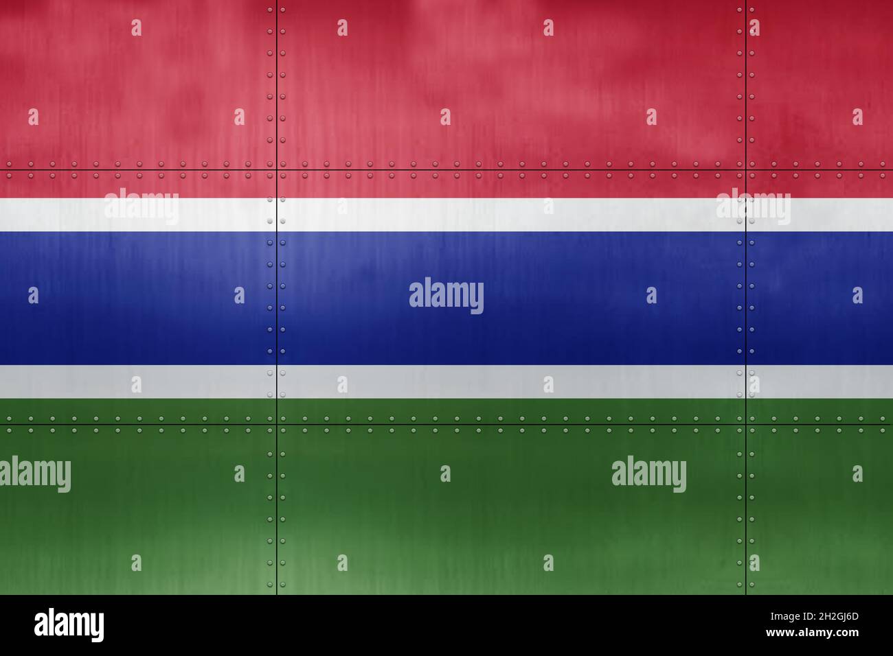 3D Flag of Gambia on a metal wall background Stock Photo - Alamy