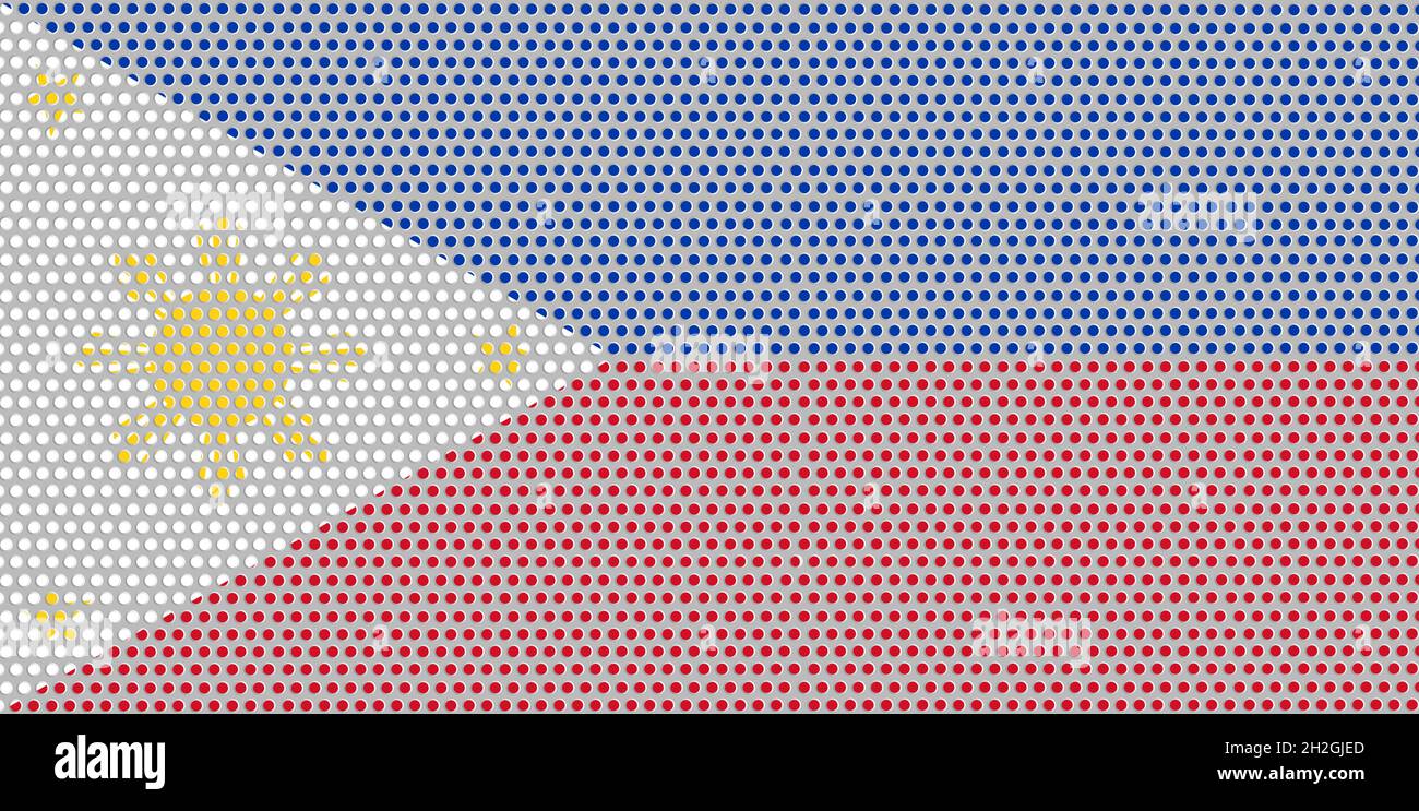 3D Flag of Philippines on a metal wall background Stock Photo - Alamy