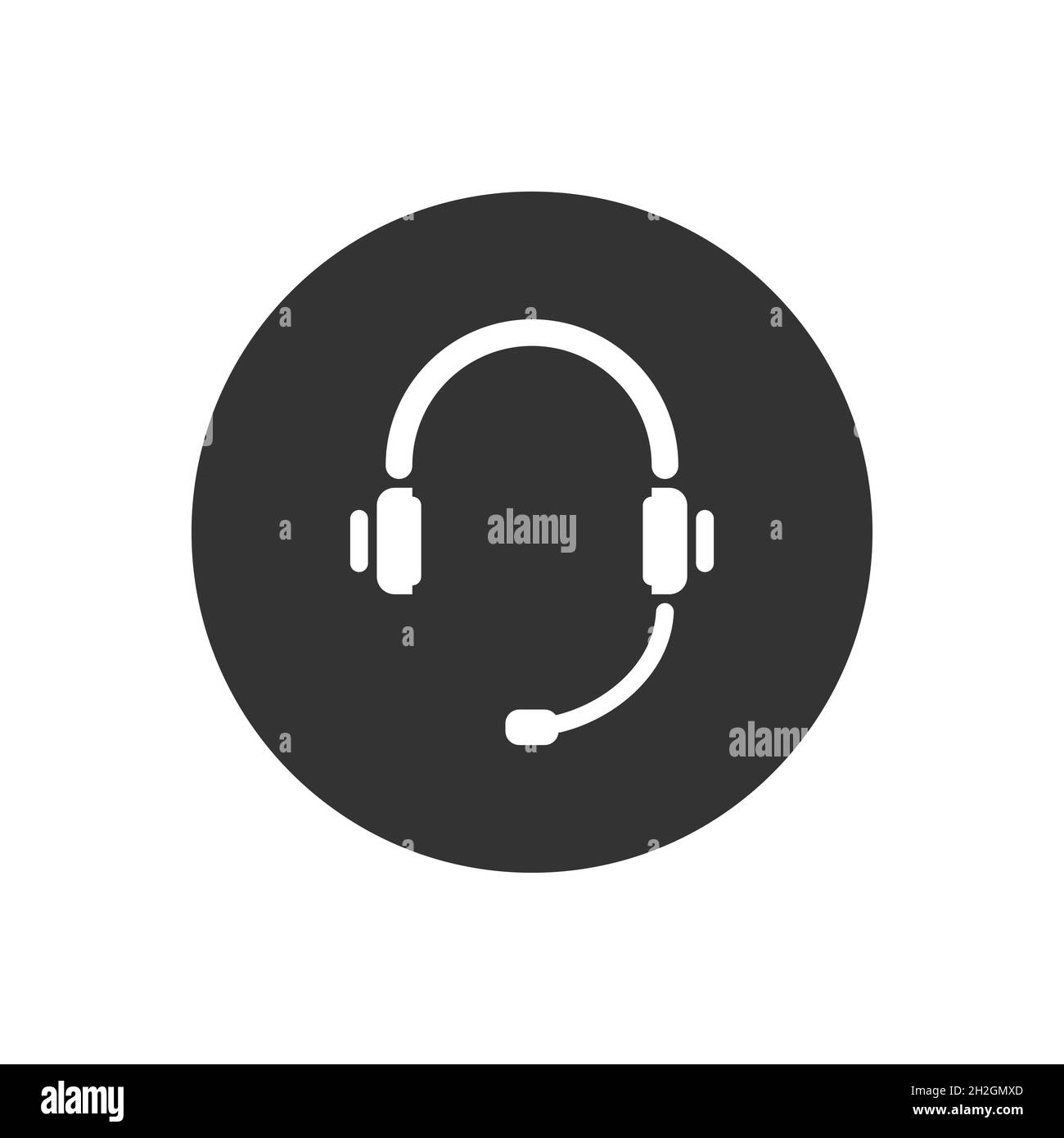 Headset related vector glyph icon. Stock Vector