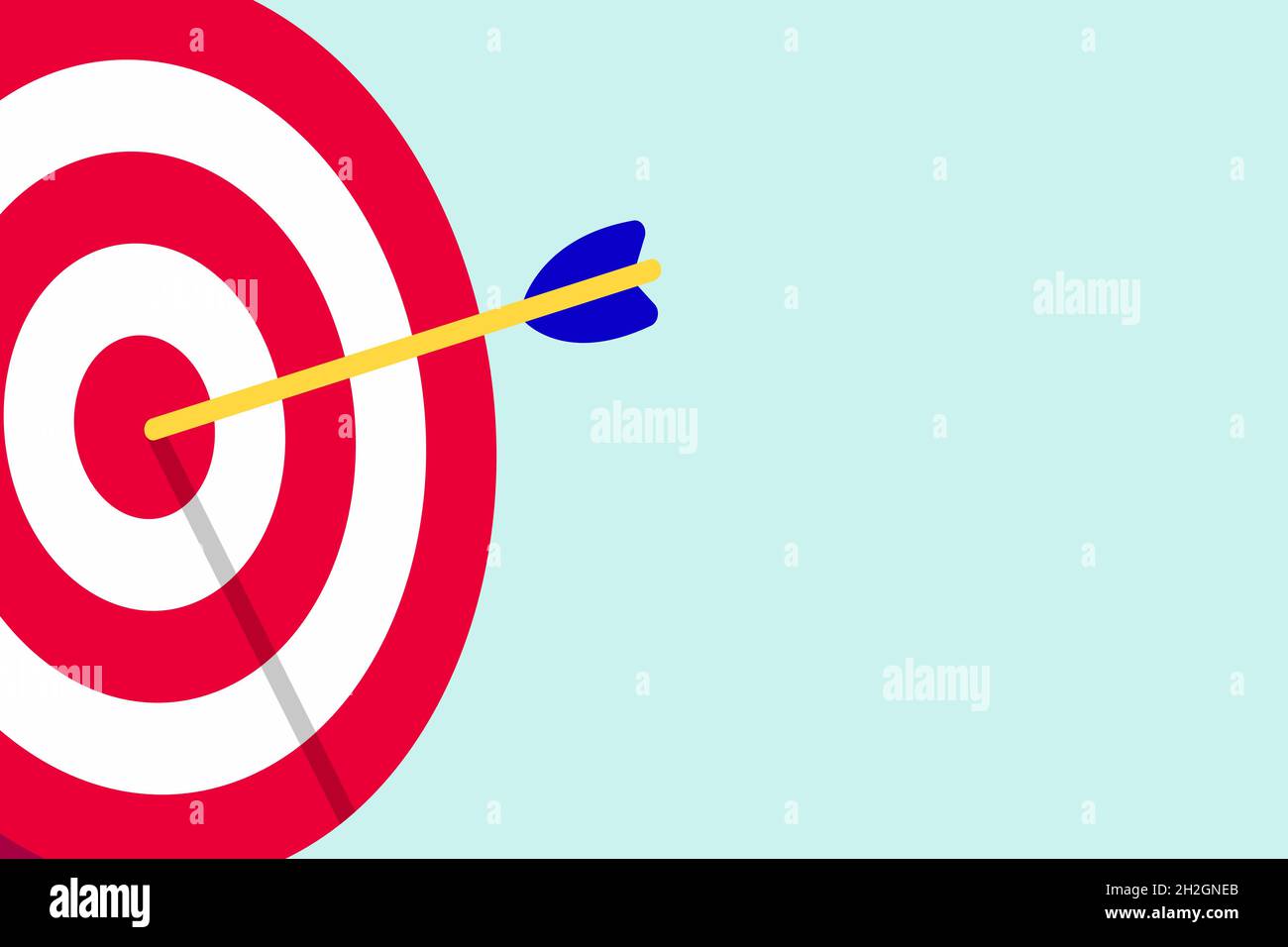 Target icon aim desk isolated on light blue background vector illustration Stock Vector