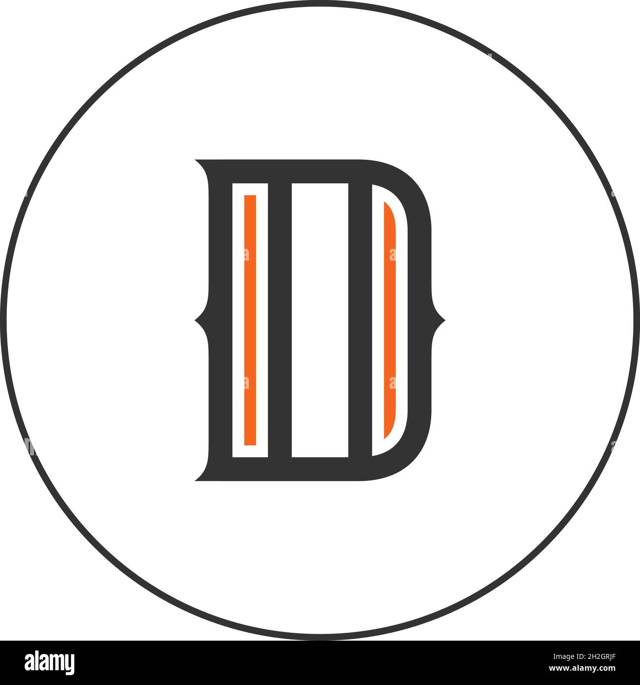 LETTER D LOGO DESIGN WITH NEGATIVE SPACE EFFECT FOR ILLUSTRATION USE ...