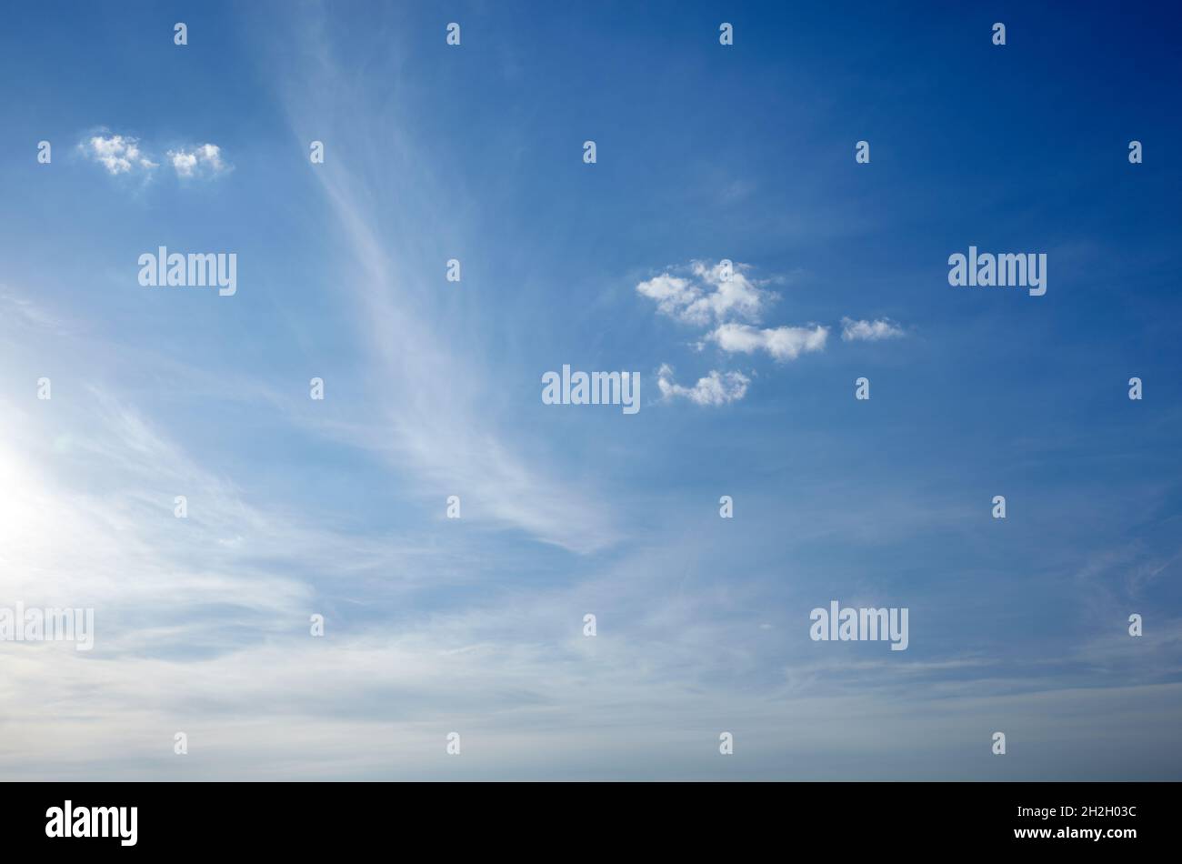 Abstract image of blurred sky. Blue sky background Stock Photo