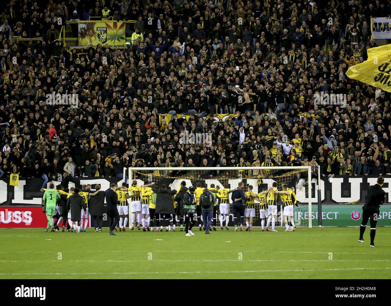 Arnhem, Netherlands, October 21, 2021, Players of Vitesse Arnhem