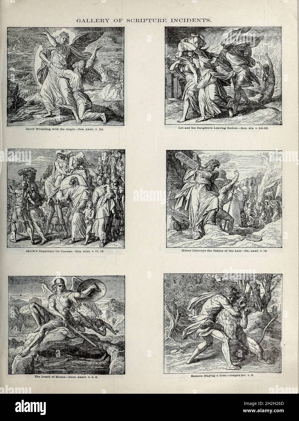 from ' The Doré family Bible ' containing the Old and New Testaments, The Apocrypha Embellished with Fine Full-Page Engravings, Illustrations and the Dore Bible Gallery. Published in Philadelphia by William T. Amies in 1883 Stock Photo