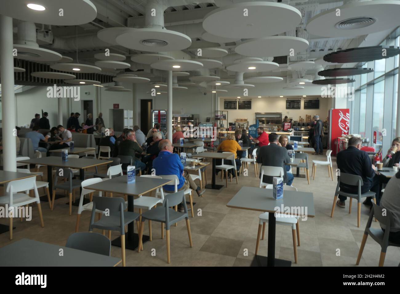 Cafe at the Silverstone museum Northamptonshire UK Stock Photo Alamy