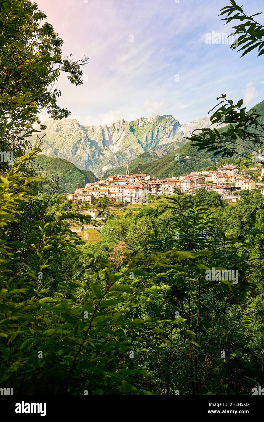 View over a fantastic Italian landscape Stock Photo