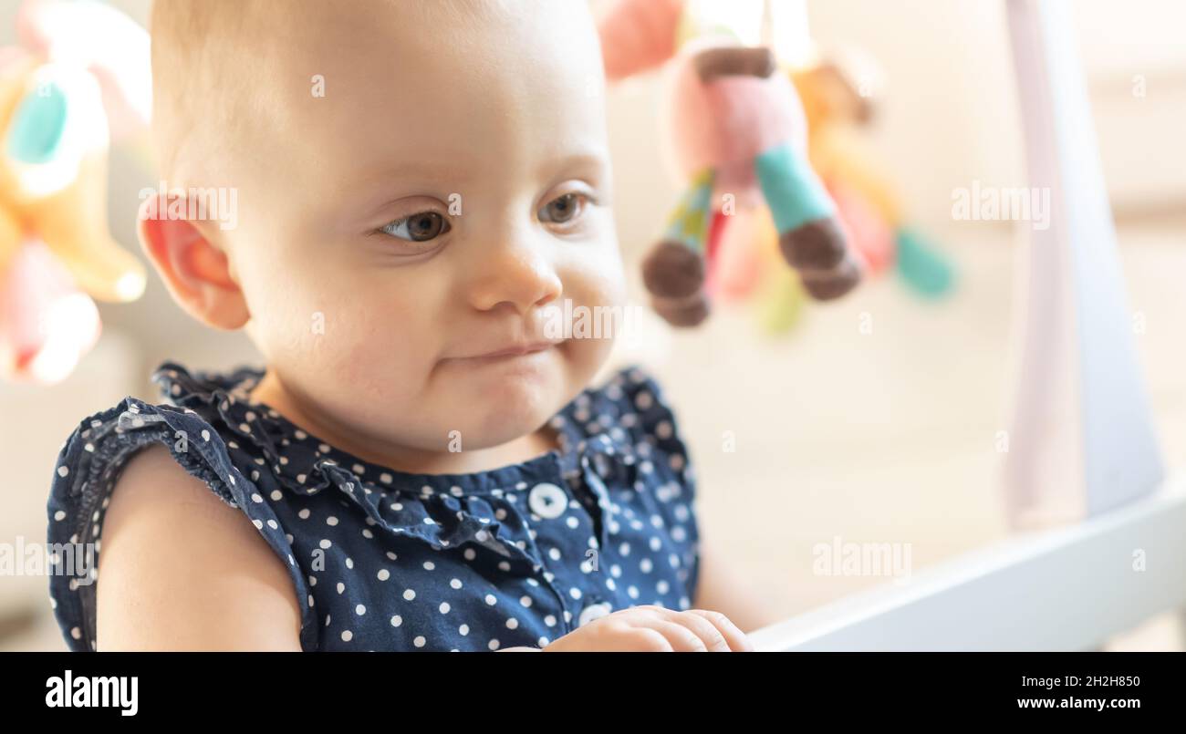 Portrait of little cute baby girl Stock Photo - Alamy