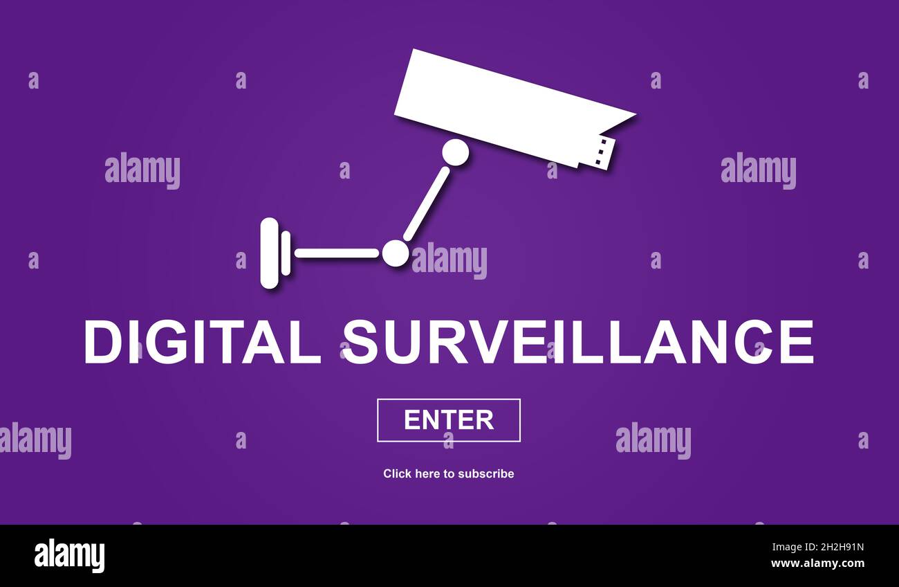 Illustration of a digital surveillance concept Stock Photo Alamy