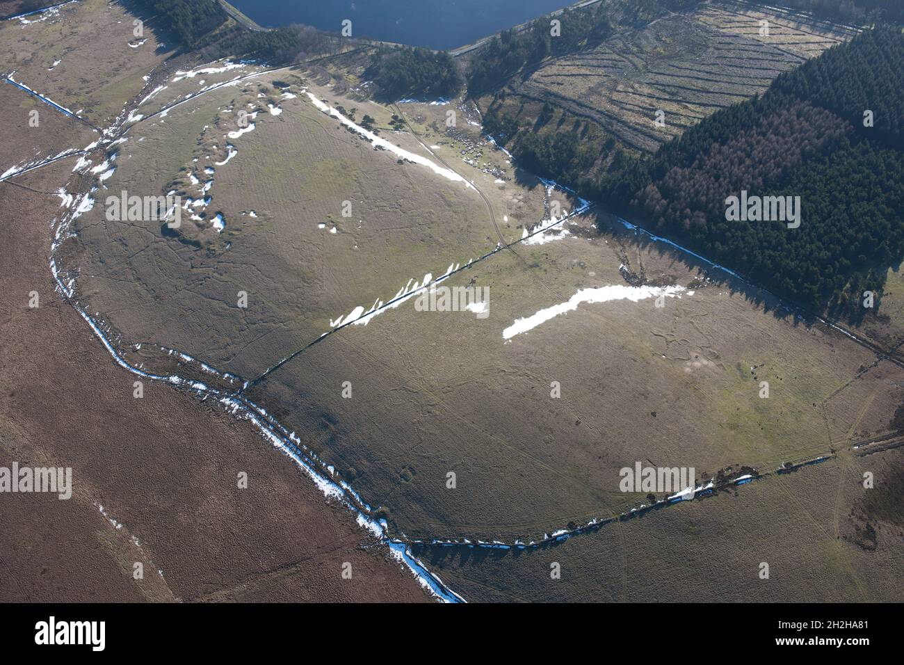 Redmires First World War Training Area, Hallam Moors, Sheffield, 2015. Stock Photo