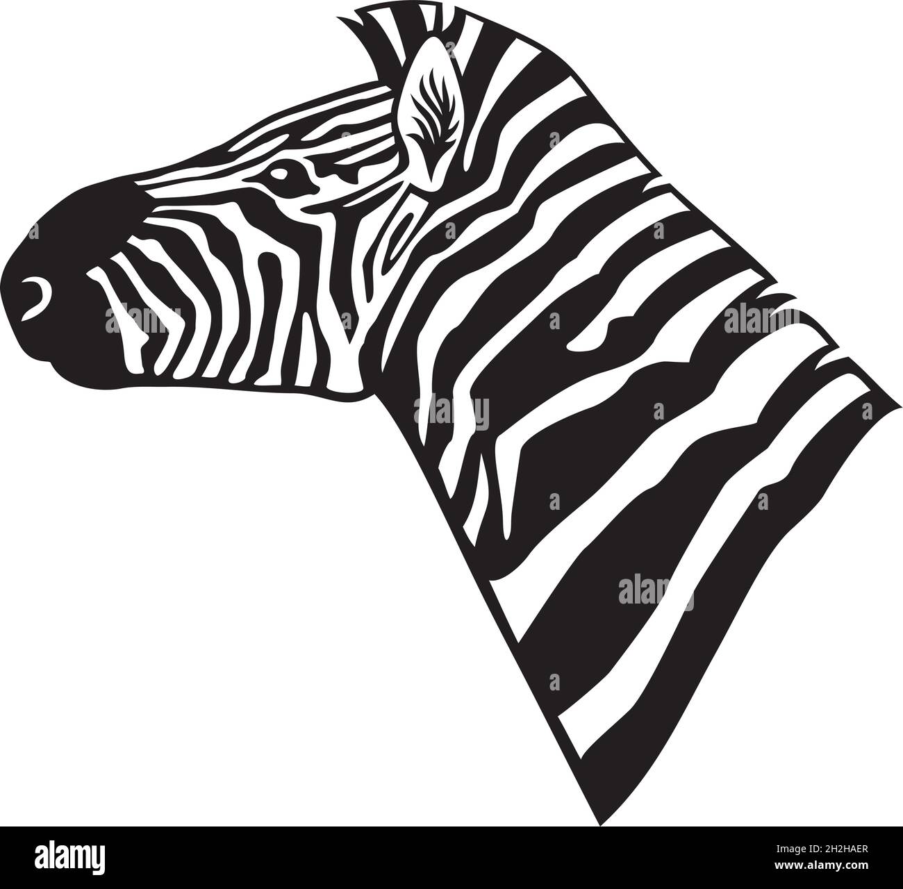 Zebra head animal vector illustration Stock Vector