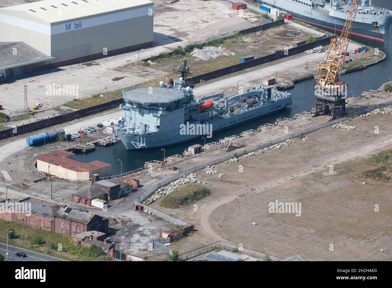 A ship in dock at West Float, Birkenhead, Wirral, 2015 Stock Photo Alamy