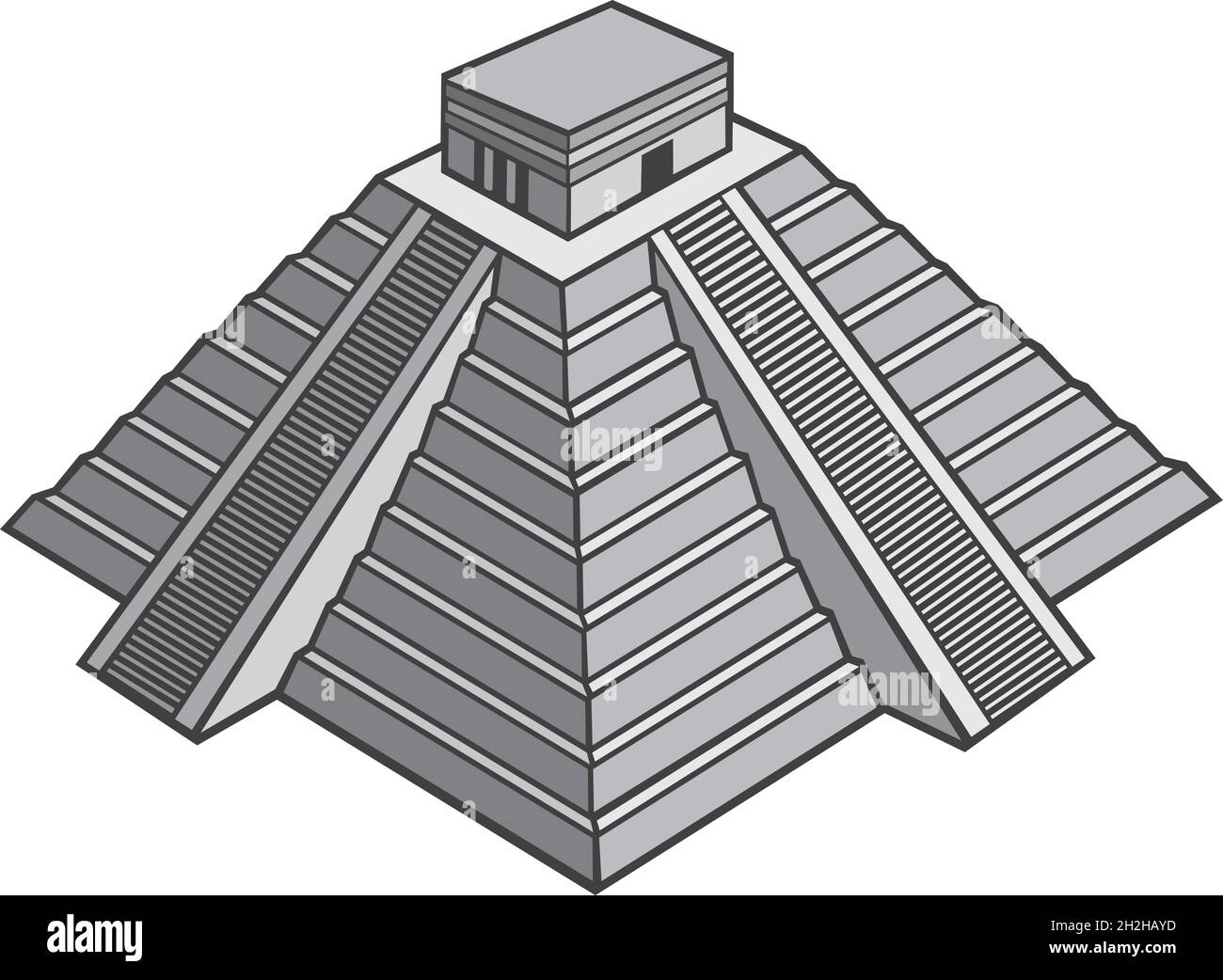Mayan pyramid vector illustration Stock Vector