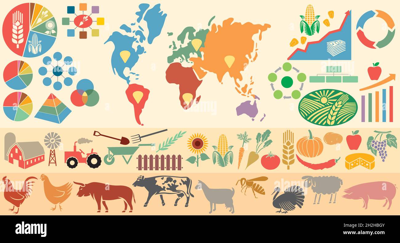 Agricultural infographic elements vector illustration Stock Vector ...