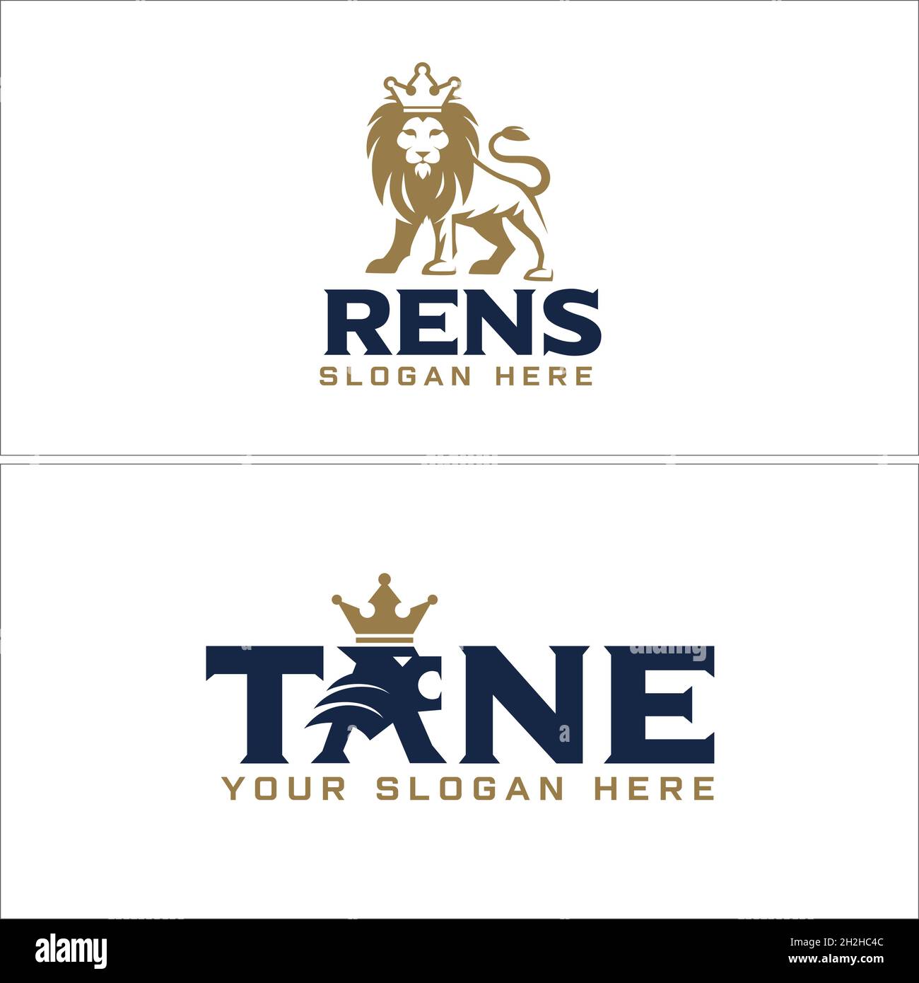Modern animal kings lion crown logo design Stock Vector Image & Art - Alamy