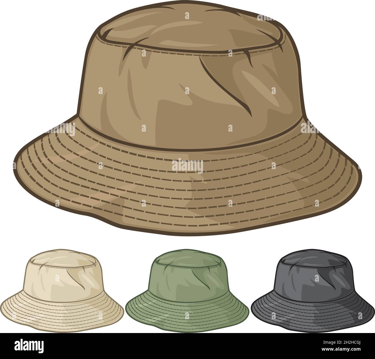 Bucket hat vector hi-res stock photography and images - Alamy