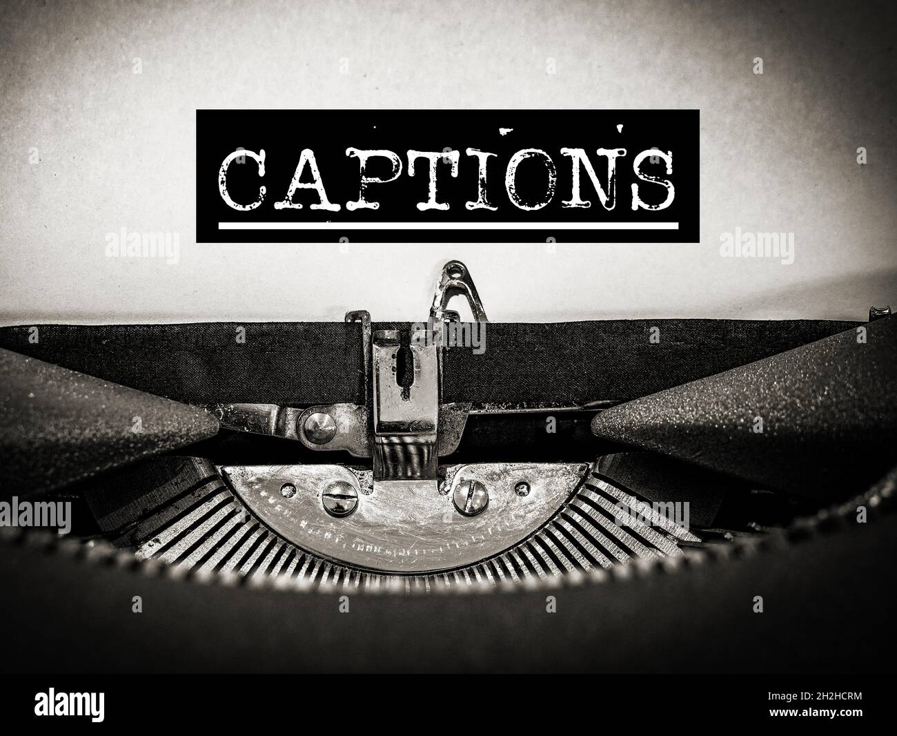 Captions Stock Photo