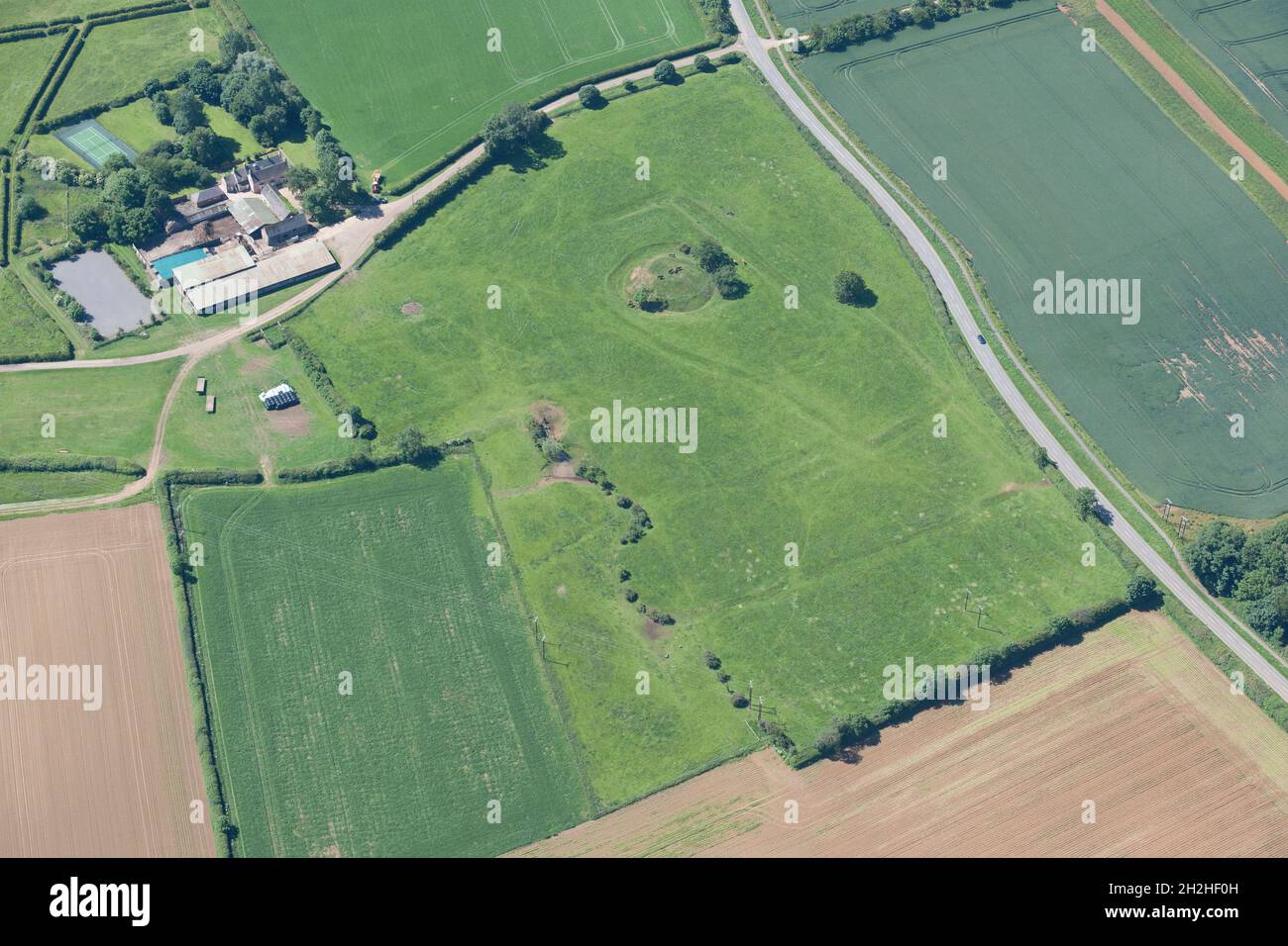 Alstoe Moot and part of Alsthorpe deserted medieval village, Rutland, 2015. Stock Photo