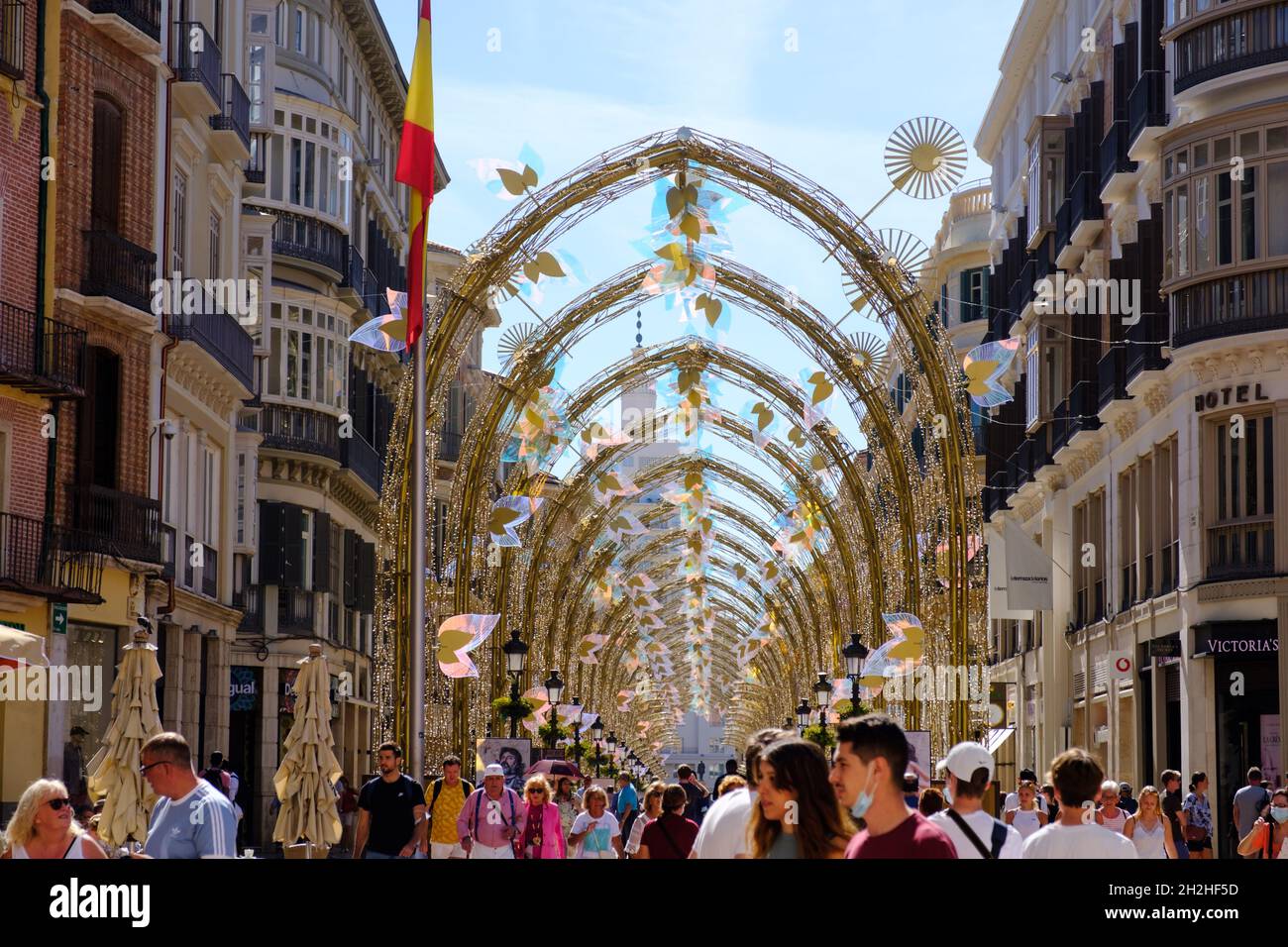 Malaga city centre and port scenes, Andalucía, Costa del Sol, Spain