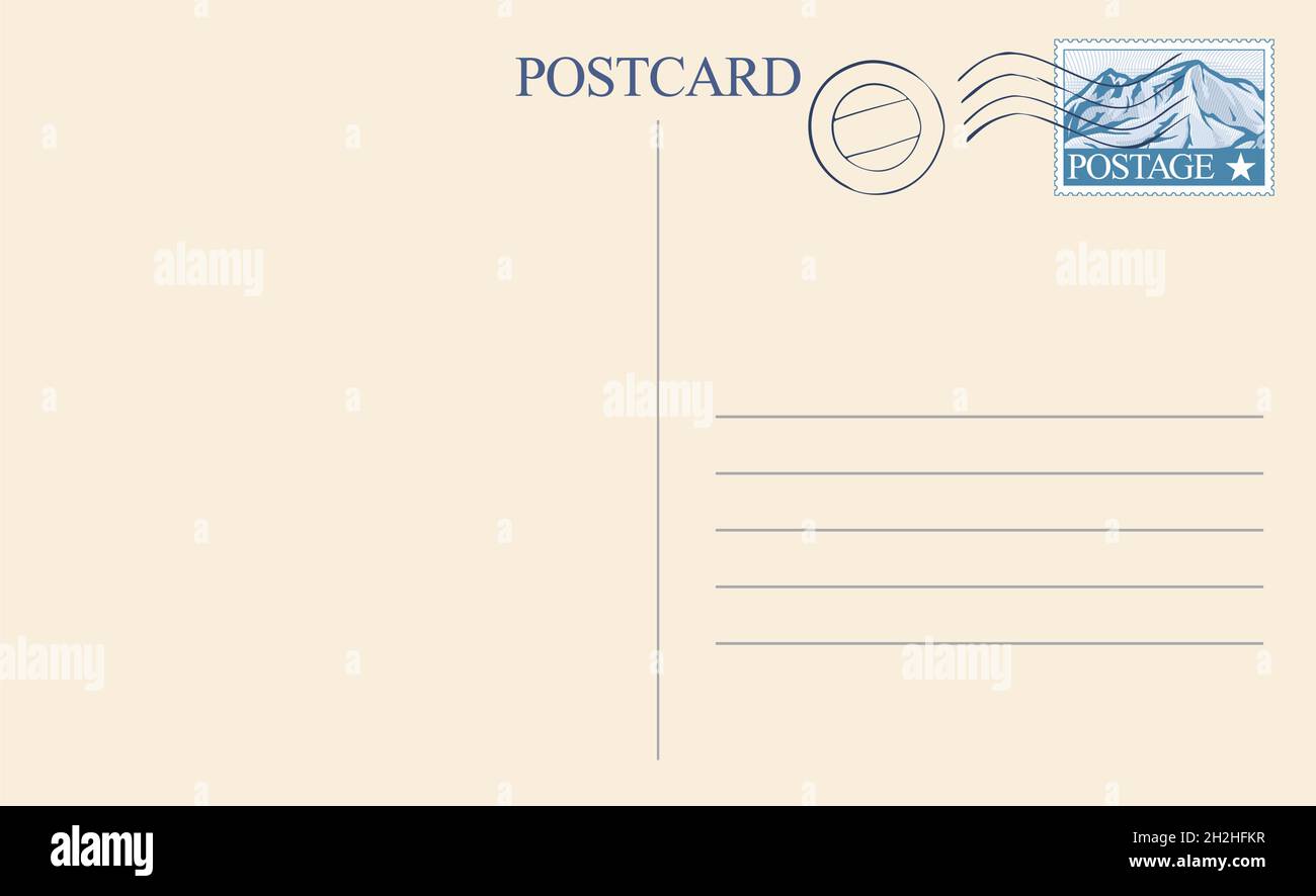 Postcard back vector illustration Stock Vector Image & Art Alamy