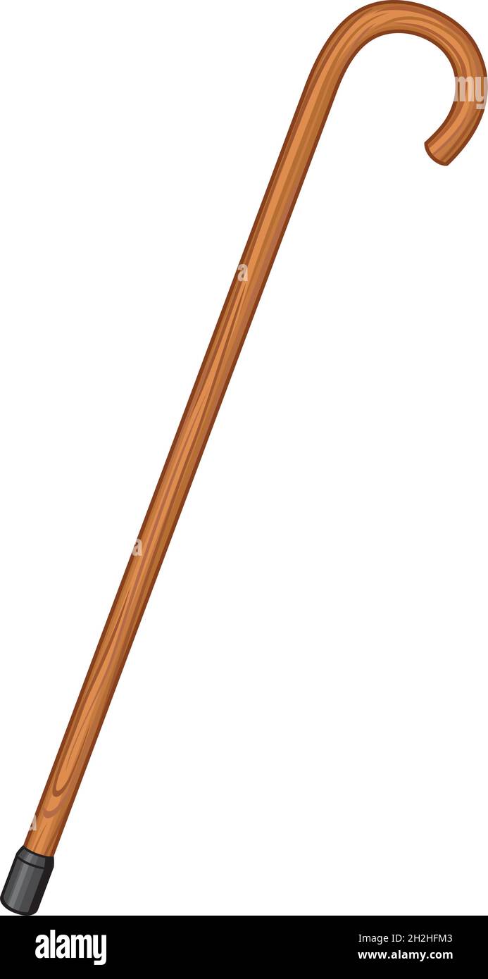 Wooden walking stick cane Stock Vector Image & Art - Alamy