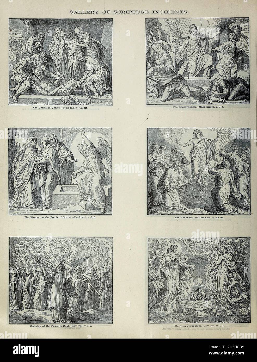from ' The Doré family Bible ' containing the Old and New Testaments, The Apocrypha Embellished with Fine Full-Page Engravings, Illustrations and the Dore Bible Gallery. Published in Philadelphia by William T. Amies in 1883 Stock Photo