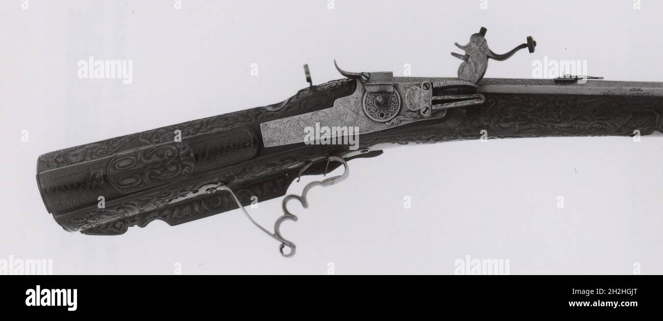 Wheellock Sporting Rifle, Augsburg, c. 1600/25. Stock Photo