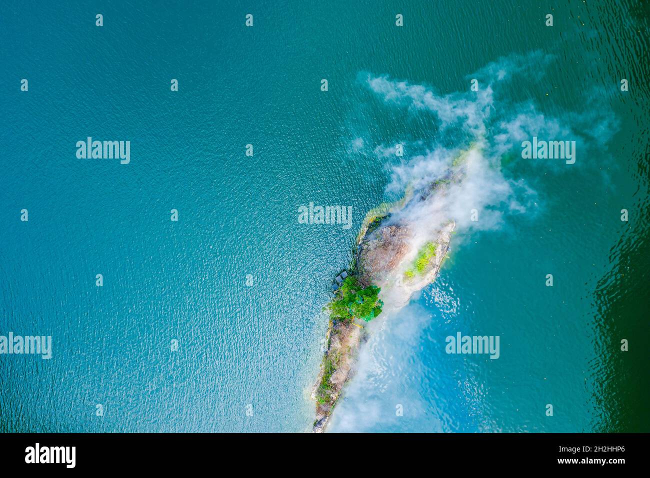 Aerial view of sea waves and fantastic coast Stock Photo - Alamy