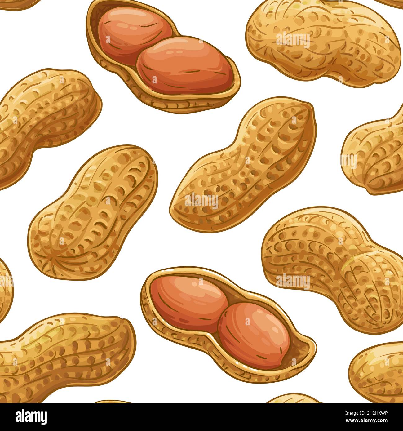 peanut vector pattern on white background Stock Vector Image & Art - Alamy